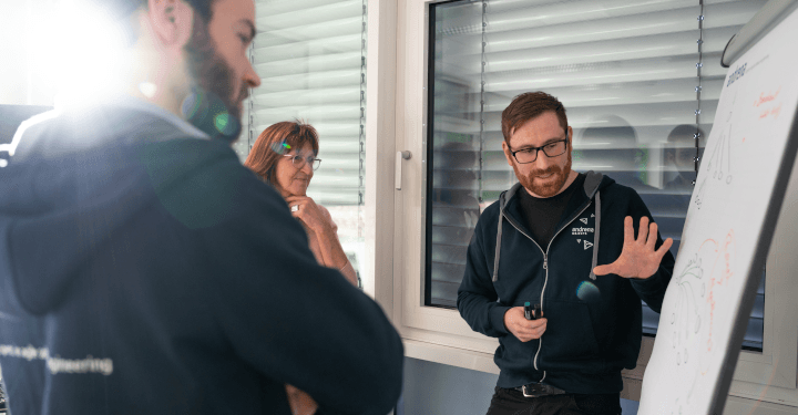 Diskussion am Flipchart