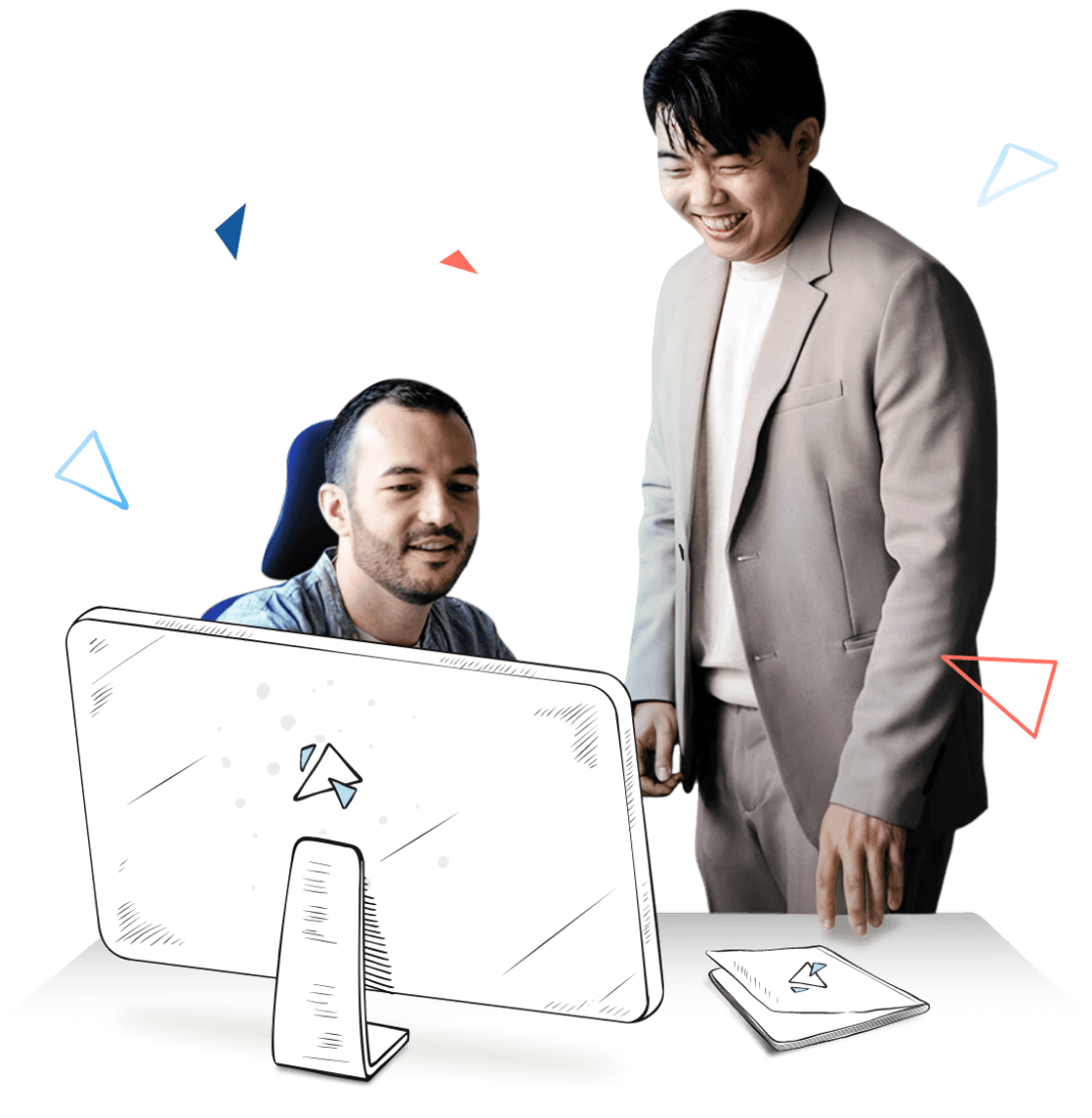 ZweiEntwicklermit PC