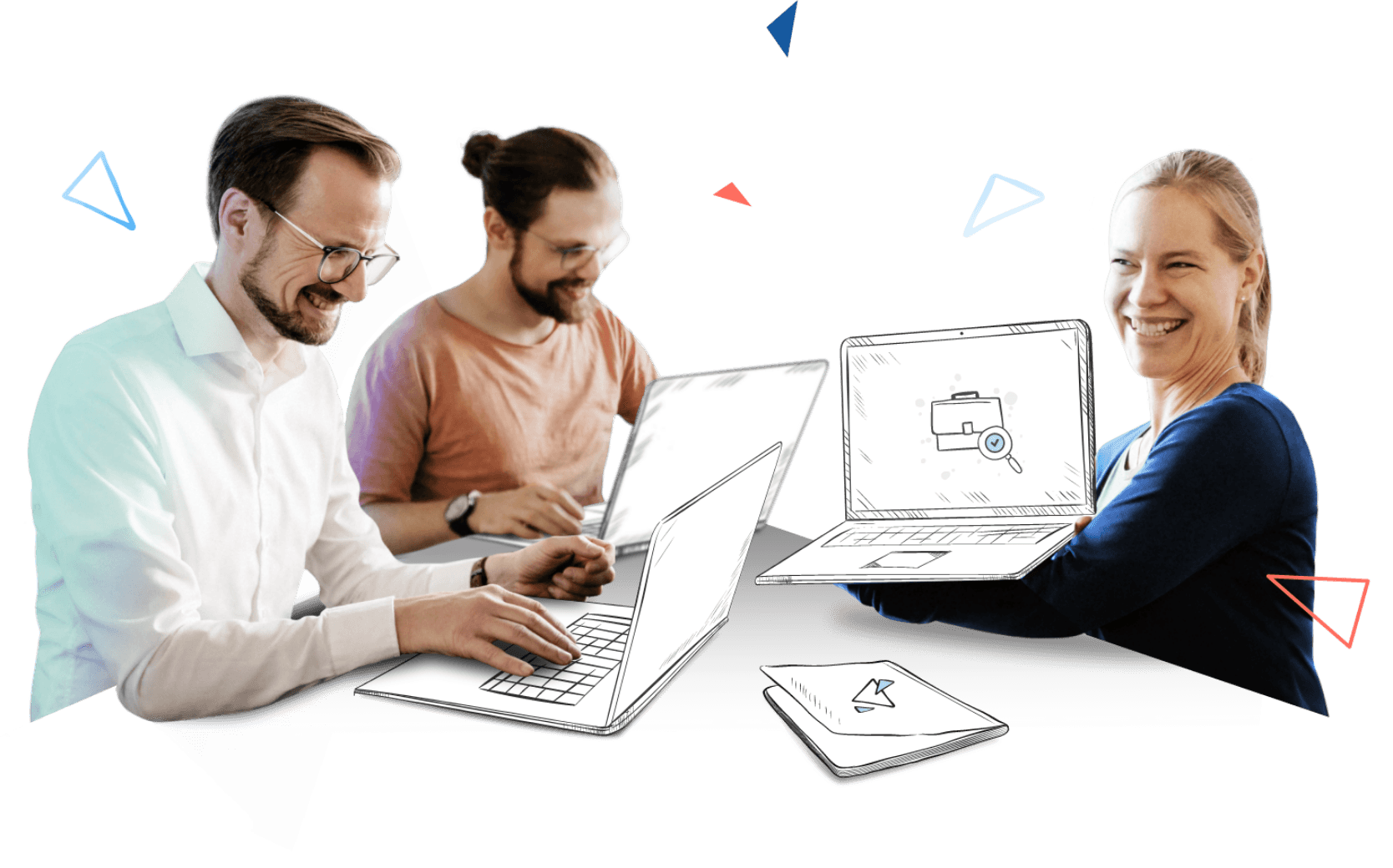 MehrereEntwicklersitzendmitPCs